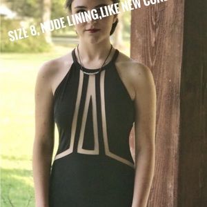 Beautiful size 8 formal dress with nude, lined, detailing. No alterations made